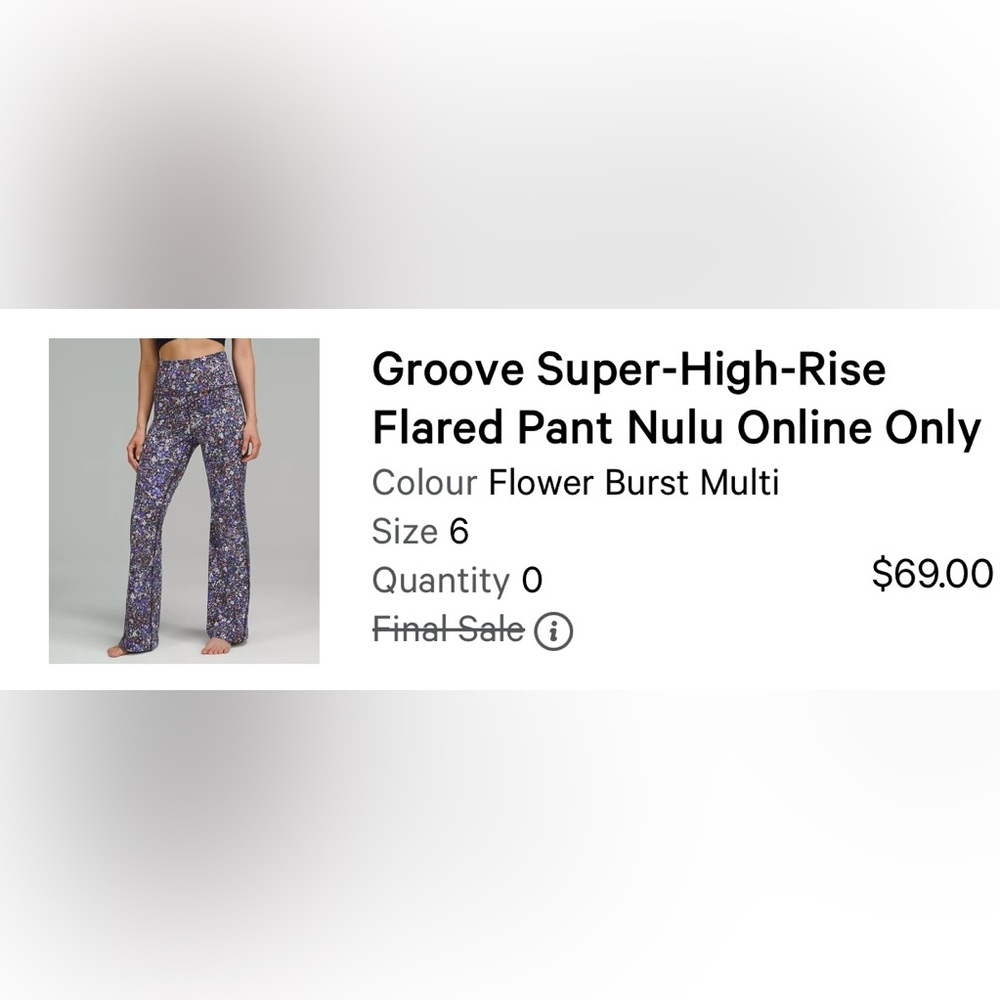 Lululemon Super High Rise Flare Size 6